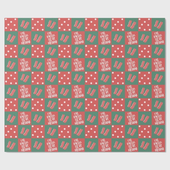 Bacon Christmas Gift Wrap (Flat)