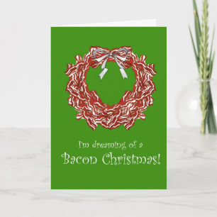 Bacon Christmas Holiday Card