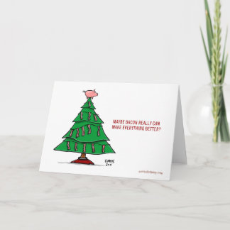 Bacon Christmas Holiday Card