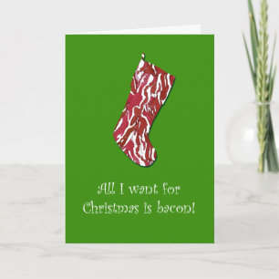 Bacon Christmas Holiday Card
