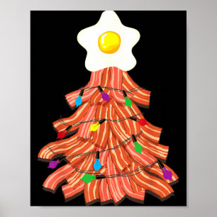 Bacon Christmas Tree Egg Top Shirt _ Funny Rk Love Poster
