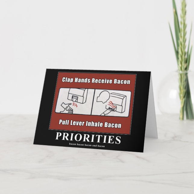 Bacon Dispenser Motivational Card (Front)