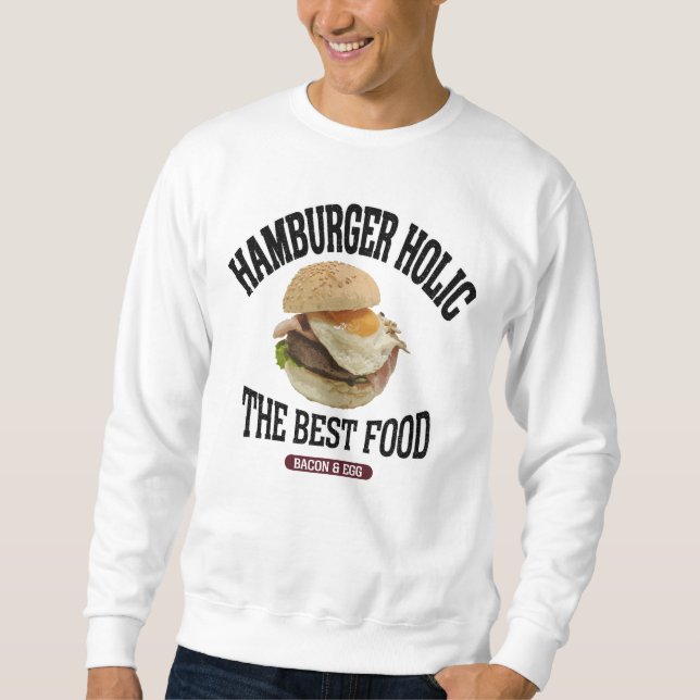 Bacon & Egg Burger (vintage style) Sweatshirt (Front)