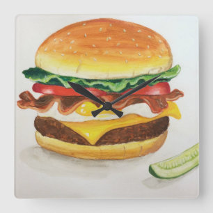 Bacon Egg Cheeseburger Clock