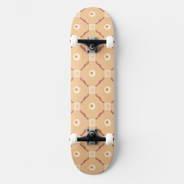 Bacon, Eggs and Toast Breakfast Skateboard (Front)