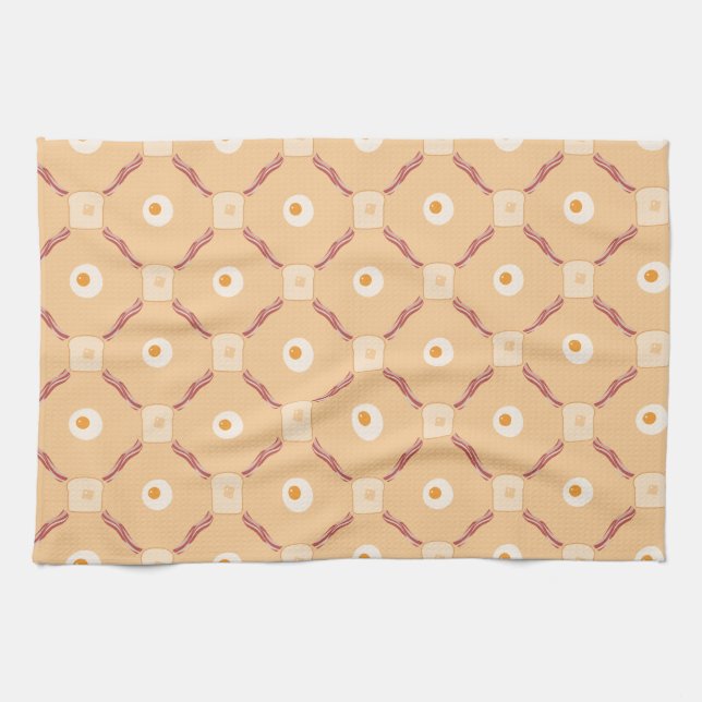 Bacon, Eggs and Toast Kitchen Towel (Horizontal)