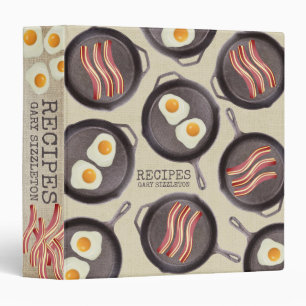 Bacon eggs breakfast cooking cookbook recipe binder