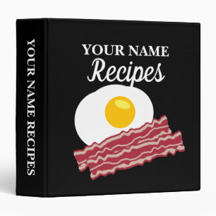 Bacon & eggs breakfast custom recipe binder