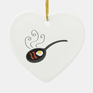 Bacon & Eggs Ceramic Ornament