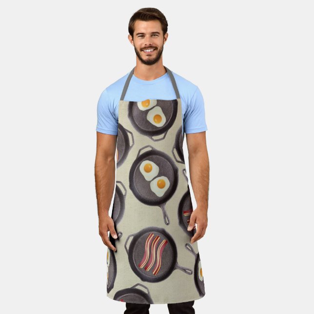 Bacon eggs frying pan breakfast cooking kitchen apron (Worn)