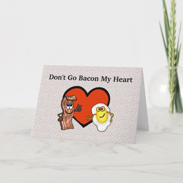 Bacon et oeufs Drôle Carte Saint Valentin (Devant)