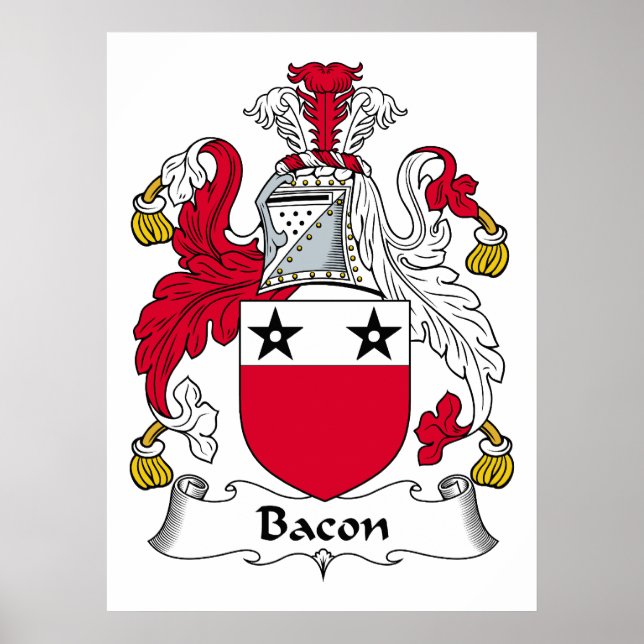 Bacon Family Crest Poster (Front)