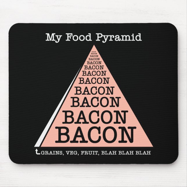 Bacon Food Pyramid Mouse Pad (Front)