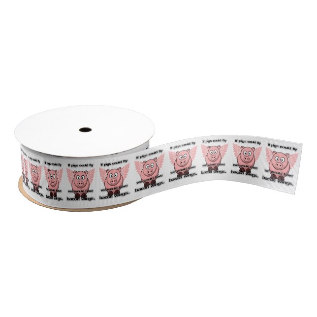 bacon grosgrain ribbon (Spool)