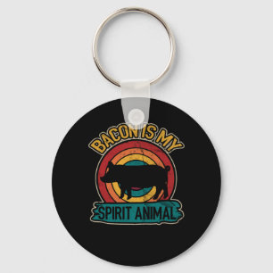 Bacon Is My Spirit Animal Bacon Lover Grilling Keychain