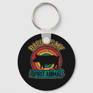 Bacon Is My Spirit Animal Bacon Lover Grilling Keychain