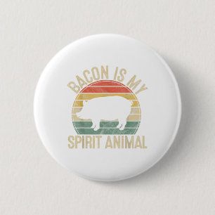 Bacon Is My Spirit Animal Gift Retro Bbq Costume P 2 Inch Round Button