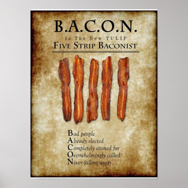 BACON: It's the New TULIP Poster (Front)
