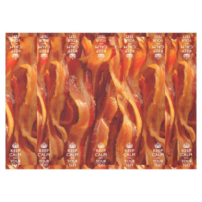 Bacon Keep Calm And Have Your Text Tablecloth (Front (Horizontal))