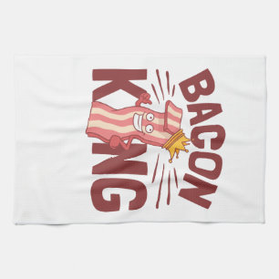 Bacon King Meat Lover Gifts for Men Boy Kitchen Towel