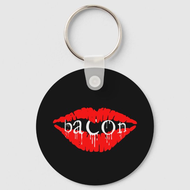 Bacon Lips Keychain (Front)