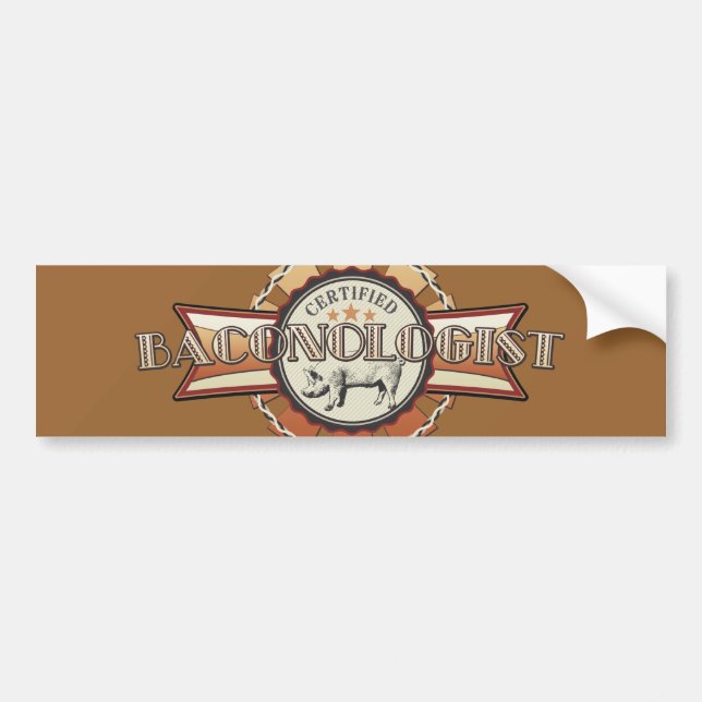 Bacon LOVE Bumper Sticker (Front)