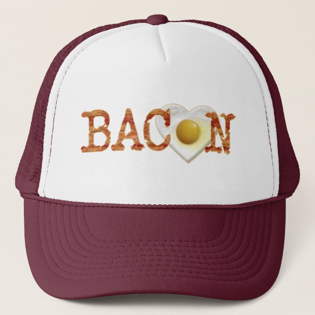 Bacon LOVE Trucker Hat (Front)