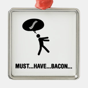 Bacon Lover Metal Ornament