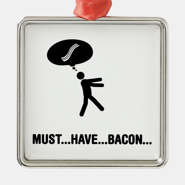 Bacon Lover Metal Ornament (Front)