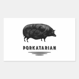 Bacon Lover - Porkatarian - Vintage Pig Sticker