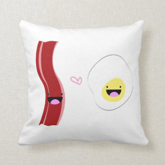 Bacon Loves Egg Throw Pillow