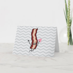 Bacon Loves You Valentine! Holiday Card