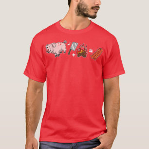 Bacon Meat PorkPig Knife Campfire Cooking Bacon T-Shirt