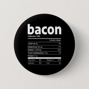 Bacon Nutrition Facts Family Matching Christmas Co 2 Inch Round Button