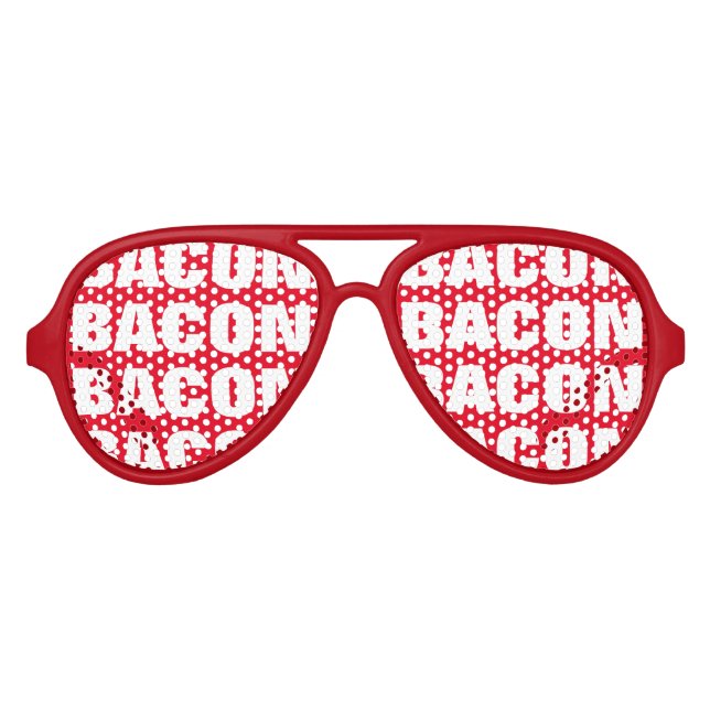 Bacon obsession des nuances de fête Funny lunettes (Devant)
