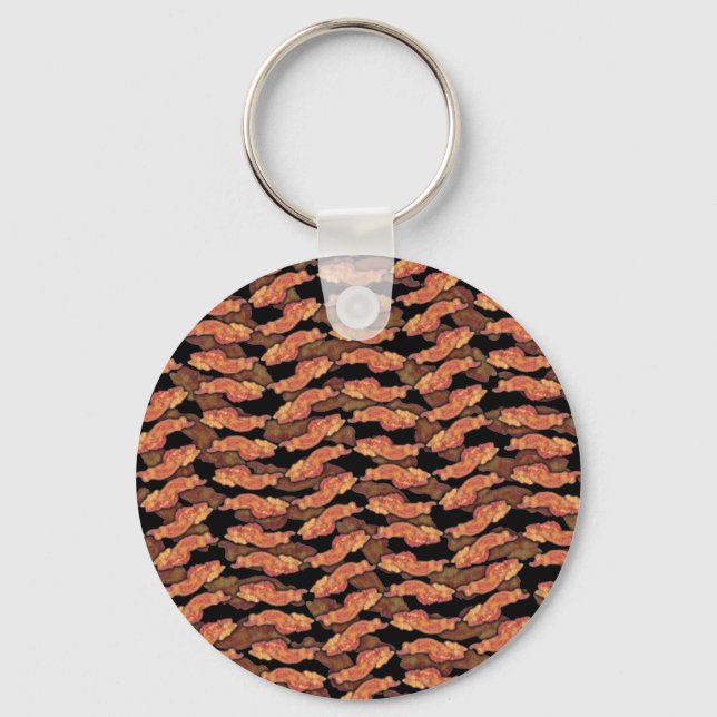Bacon Pattern Keychain (Front)