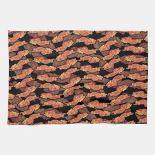 Bacon Pattern Kitchen Towel