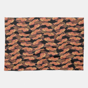 Bacon Pattern Kitchen Towel