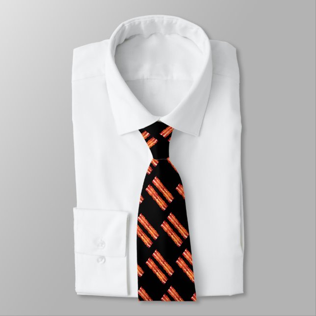 Bacon Pattern Tie (Tied)