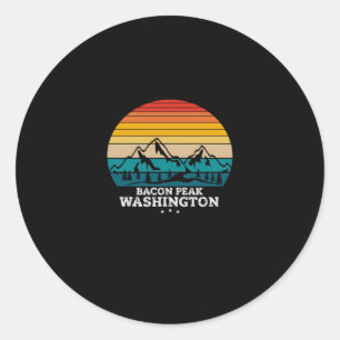 BACON PEAK WASHINGTON CLASSIC ROUND STICKER