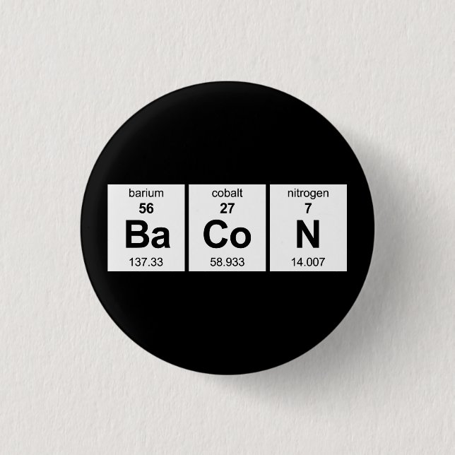 BaCoN Periodic Table 1 Inch Round Button (Front)