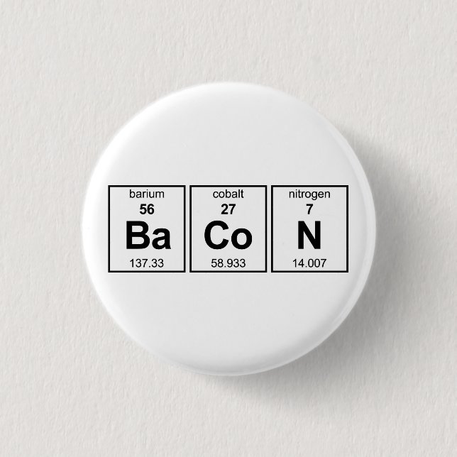BaCoN Periodic Table 1 Inch Round Button (Front)