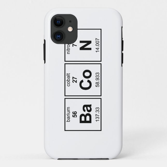 BaCoN Periodic Table Case-Mate iPhone Case (Back)