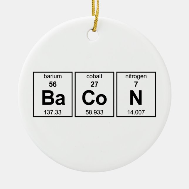 BaCoN Periodic Table Ceramic Ornament (Front)