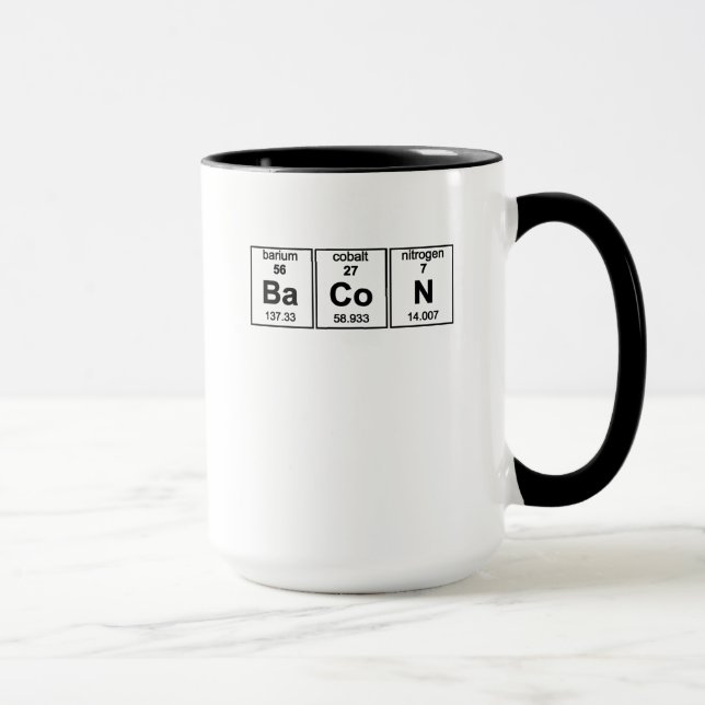 Bacon Periodic Table Elements Mug (Right)