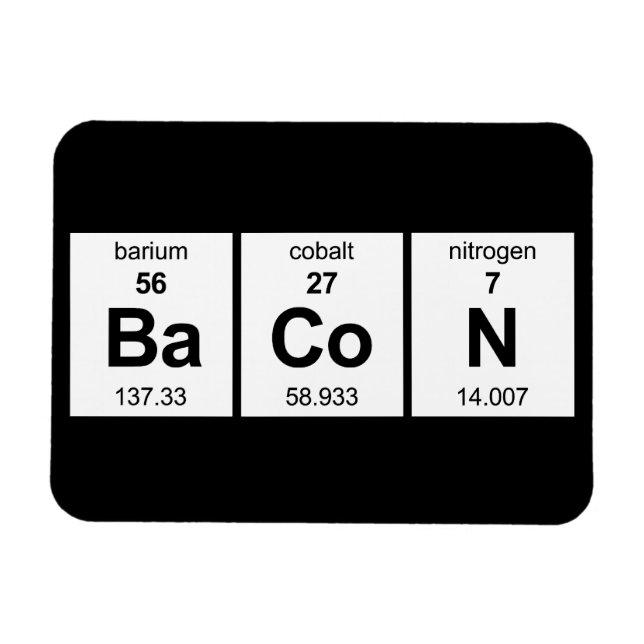 BaCoN Periodic Table Magnet (Horizontal)