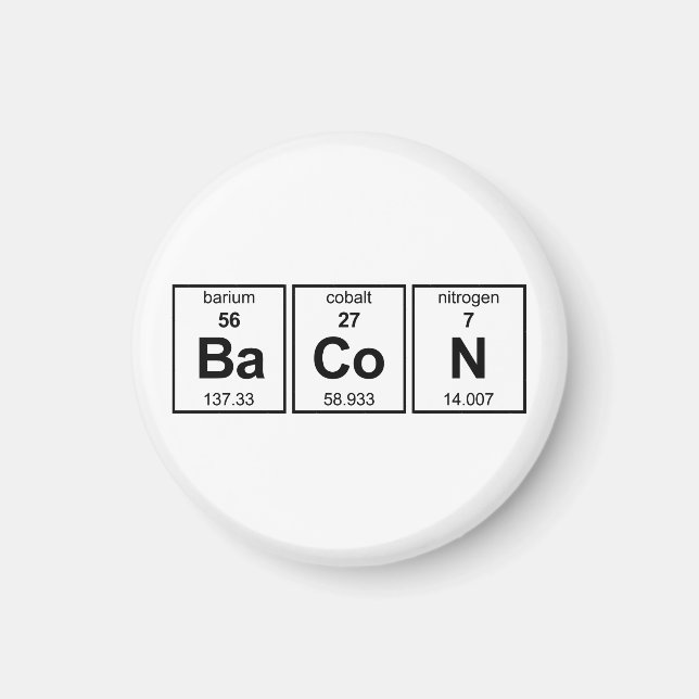 BaCoN Periodic Table Magnet (Front)