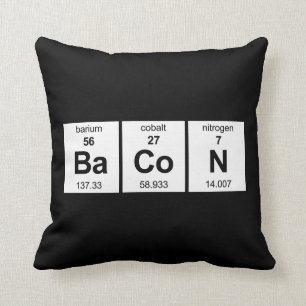 BaCoN Periodic Table Throw Pillow