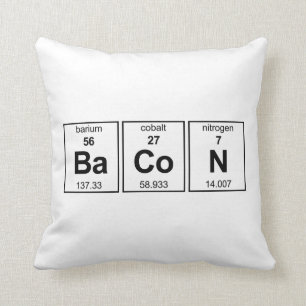 BaCoN Periodic Table Throw Pillow