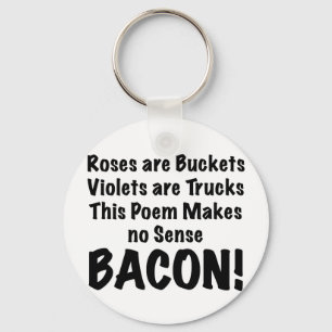 Bacon Poem Keychain